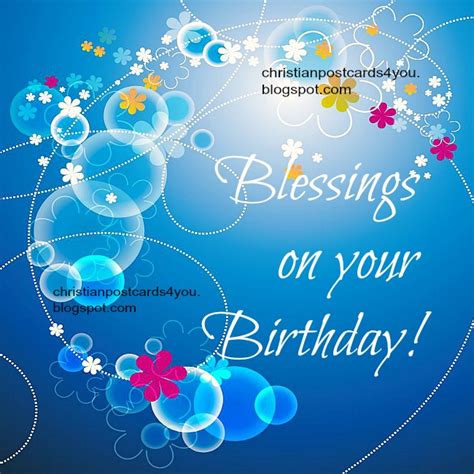 Blessings On Your Birthday Christian Cards For You
