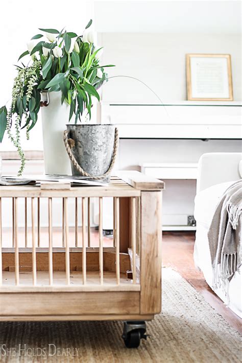 Diy Chicken Crate Coffee Table She Holds Dearly