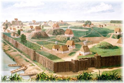 A Missisippian Culture Town In Modern Kincaid Il Circa 1200 Ad While Cahokia Was Certainly