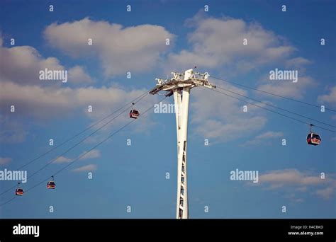 Cable Car Gondola Mast Heaven Stock Photo Alamy