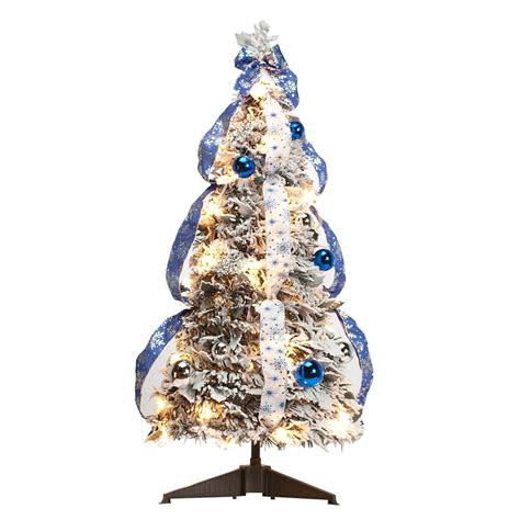 Snow Frosted Spruce Prelit Pull Up Tree By Holiday Peak Walter Drake