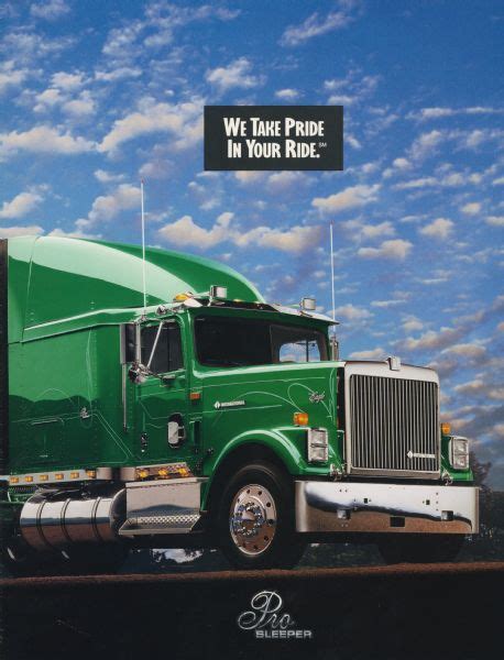 International Eagle Pro Sleeper Semi Truck Book Or Pamphlet