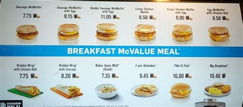Hamburgers, cheeseburgers, chicken within their breakfast range you can expect a variety of pancakes, sausage, coffee and orange juice. McDonalds Breakfast Menu - Visit Malaysia