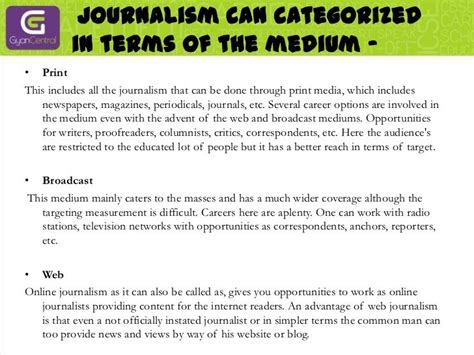 Types Of Journalism