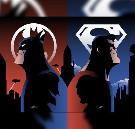 BATMAN SUPERMAN Animated Series Poster Art Batman And Superman