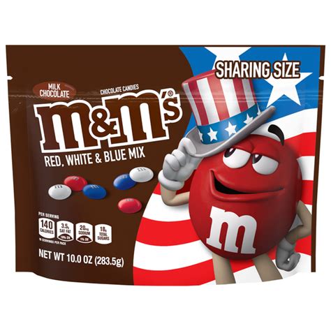 Save On Mandms Chocolate Candies Milk Chocolate Red White And Blue Mix