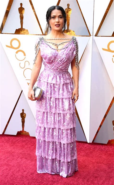 Salma Hayek From Standout Style Moments From Oscars 2018 The Actress