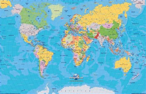 Voici la liste des 10 pays les plus peuplés du monde. grande_carte_monde_politique_nom_pays_capitales