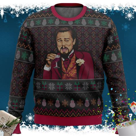 Laughing Leo Dicaprio Meme Ugly Christmas Sweater Robinplacefabrics