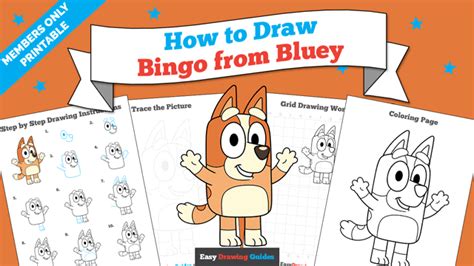 How To Draw Bingo From Bluey Really Easy Drawing Tutorial