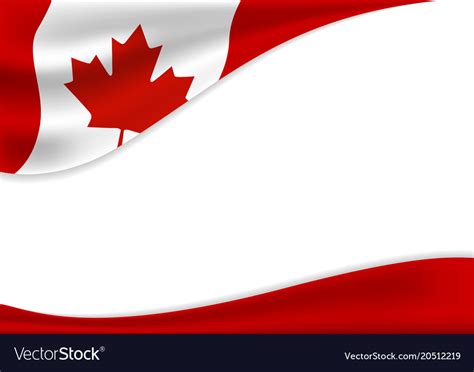 Canada Day Banner Background Design Of Flag With Vector Image