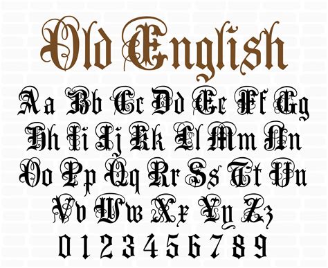 Old English Font Gothic Font Gothic Letters Old English Etsy