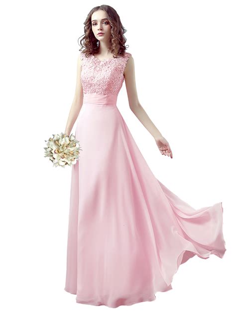 Women S Lace Long Formal Wedding Evening Ball Gown Party Prom Bridesmaid Dresses Ebay
