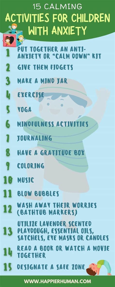 15 Calming Activities For Children With Anxiety Happier Human