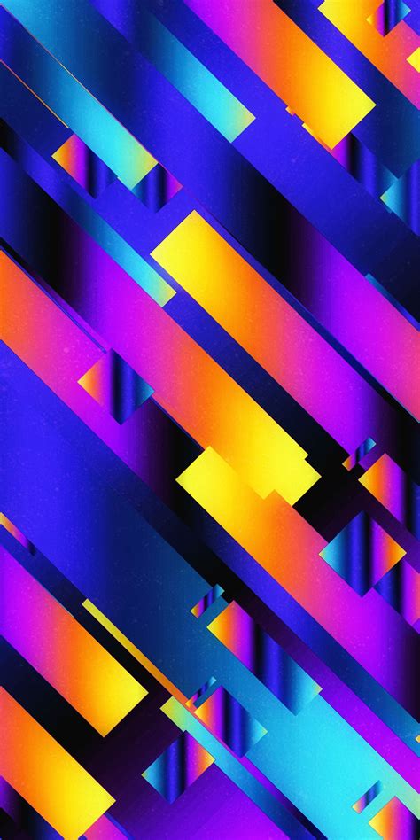 Abstract Neon Pattern Ribbons 1080x2160 Wallpaper Abstract