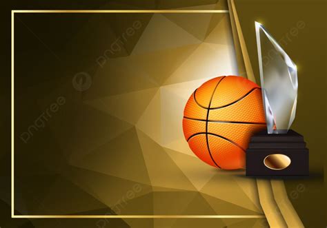 Basketball Certificate Diploma With Glass Trophy Vector Background