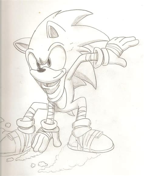 Super sonic can jump higher is more agile and is partially invisible. Sonic Boom: Skidding Sonic by SpongeDudeCoolPants on ...