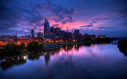 Nashville Tennessee Sunset Night Background Wallpapers States