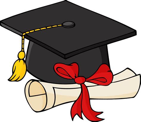 Red Graduation Cap And Diploma Clipart Best