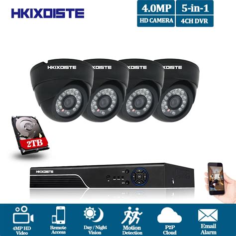 Hkixdiste 4ch Cctv System 4k 5mp Nvr 25601440 4mp Hd Ahd Camera Indoor