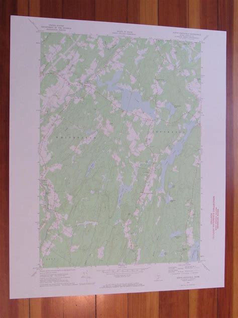 North Whitefield Maine 1974 Original Vintage Usgs Topo Map 1974 Map