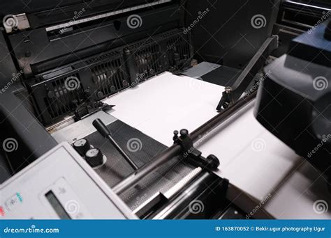 Packaging Printing Machine From Printing To Finishing Stock Photo