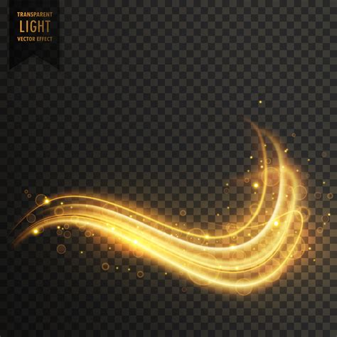 Golden Swirl Magic Light Effect Vector Download Free Vector Art
