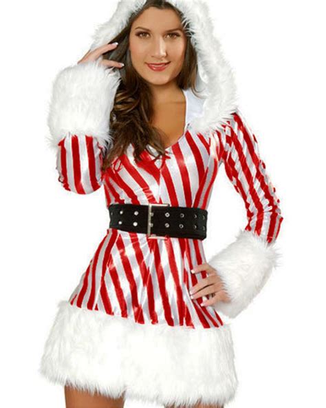 official site sexy xmas santa christmas candy cane costume 29 99