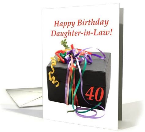 We did not find results for: Daughter-in-law 40th birthday gift with ribbons card