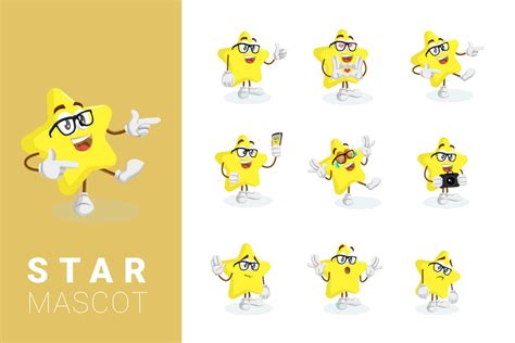Cartoon Star Mascot Vector Illustration Of A Cute Star Character Mascot
