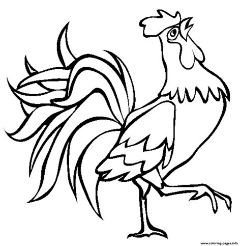 Rooster Farm Animal S1cf9 Coloring Page Printable