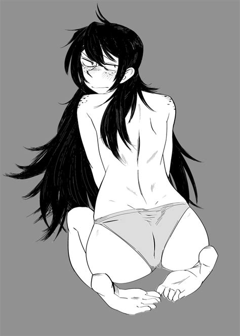 Rule 34 Ass Black Hair Embarrassed Feet Gloating Gracie Long Hair Looking Back Monochrome Orc