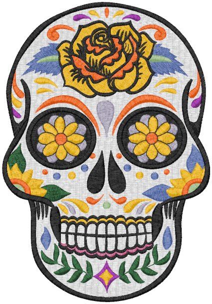 Sugar Skull Embroidery Designs Free Sketchbookideasfashiondesignprocess