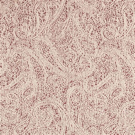 Paisley Crimson Burgundy Paisley Upholstery Fabric By The Yard