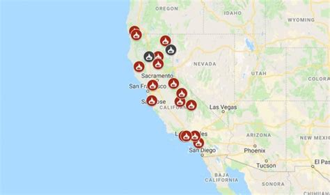 California Fires Map Shows The Extent Of Blazes Ravaging States