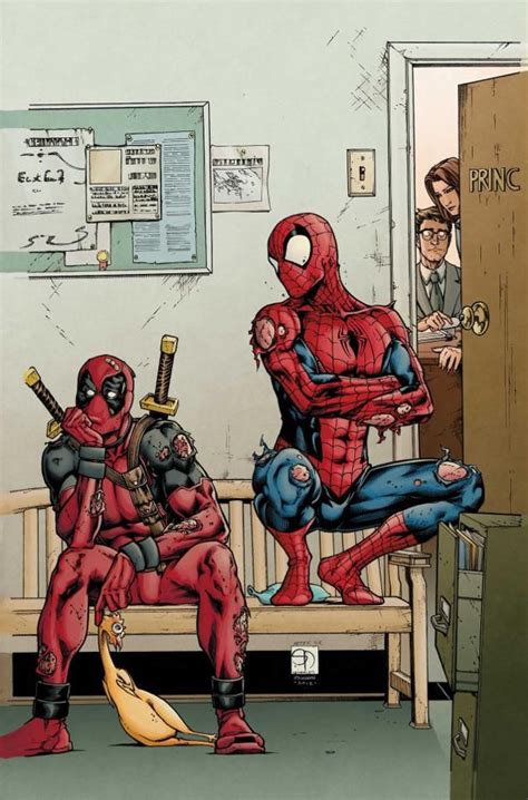 Spiderman Y Deadpool 1 Vinetas Del Mejor Duo Comico 5 Deadpool X Spiderman Deadpool Funny