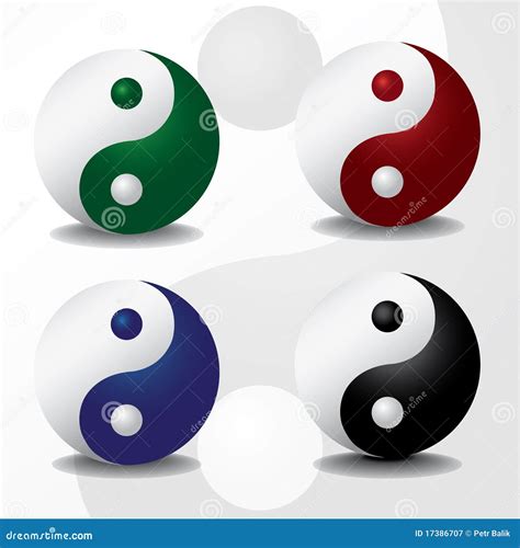 Ying Yang Symbols Stock Illustration Illustration Of Love 17386707