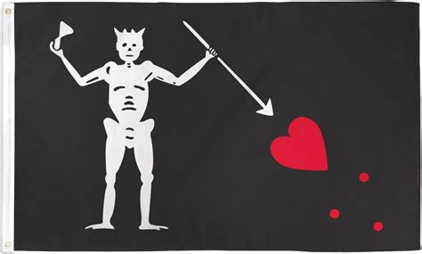 Edward Teach Blackbeard Skeleton Pirate Polyester 3x5 Foot Flag Outdoor Banner Amazon Es Jardín