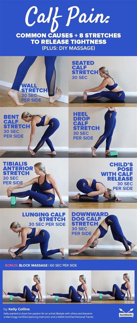9 Soothing Stretches To Release Calf Pain Calf Pain Calf Muscle Workout Stretch Calf Muscles