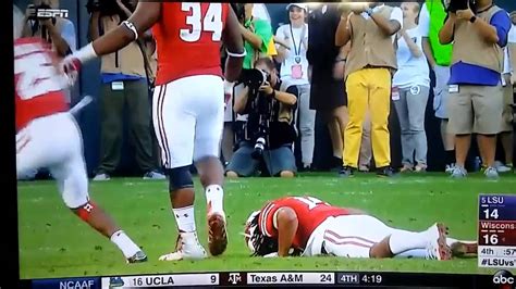 Lsu Player Ejected After Cheap Shot Against Wisconsin Youtube