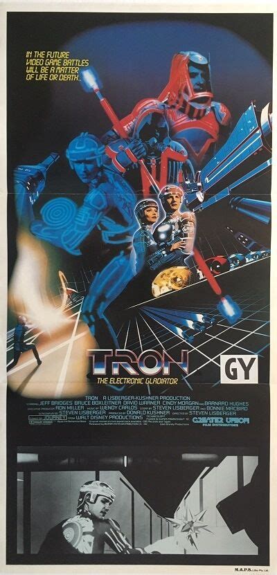 Tron 1982 Australian Daybill Poster Jeff Bridges Available For