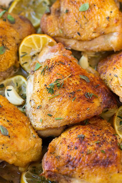Our easy lemon chicken recipe shines with a sunny, lemony zing. Roasted Lemon Garlic Herb Chicken Recipe | Just A Pinch ...