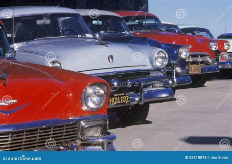 A Row Of Classic Cars For The Movies In Burbank California Editorial