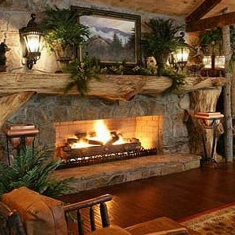 Pin By Things I Love To Make Or Do On Projects Rustic Stone Fireplace