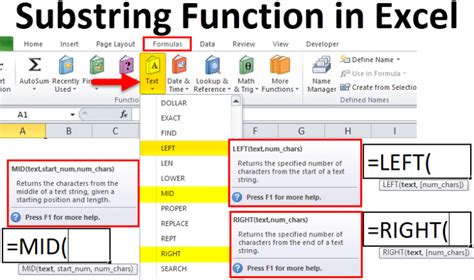 Substring In Excel How To Use Substring Function Left Right And Mid