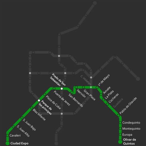 Mapa Del Metro De Sevilla España Plan De Métro Espagne Carte Du Métro