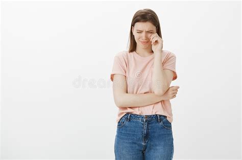 Lonely Sad Girl Crying Being Offended By Stanger Telling She Gained