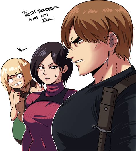 Leon S Kennedy Ashley Graham And Ada Wong Resident Evil And 2 More Drawn By Tina Fate