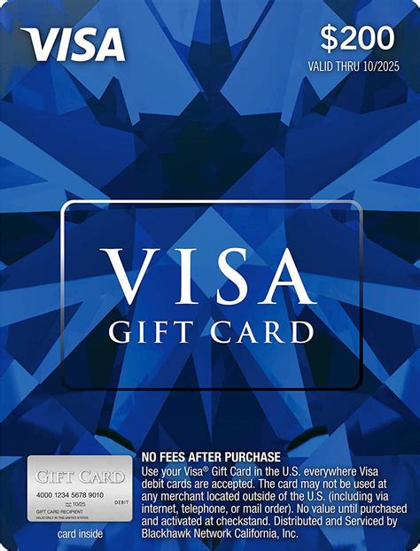 200 Visa T Card Send Free To Recipient W Message Please Note