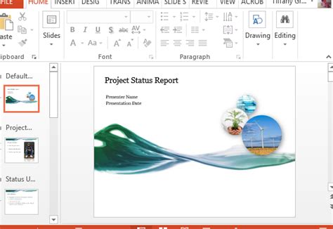 Project Progress Report Powerpoint Template